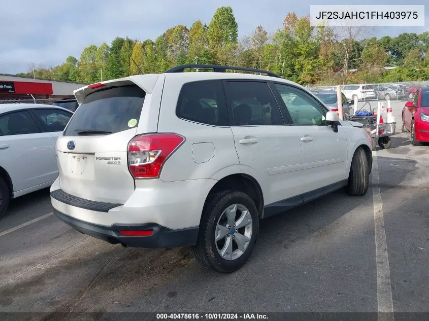 2015 Subaru Forester 2.5I Limited VIN: JF2SJAHC1FH403975 Lot: 40478616