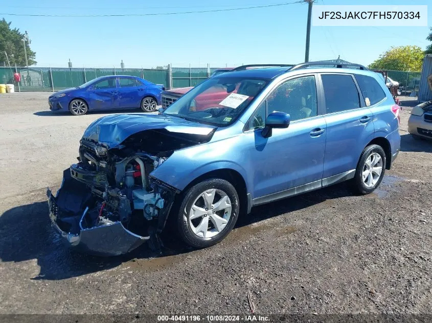 2015 Subaru Forester 2.5I Limited VIN: JF2SJAKC7FH570334 Lot: 40491196