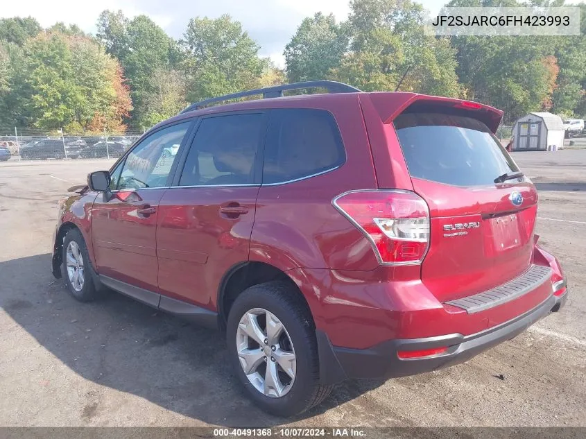 2015 Subaru Forester 2.5I Limited VIN: JF2SJARC6FH423993 Lot: 40491368