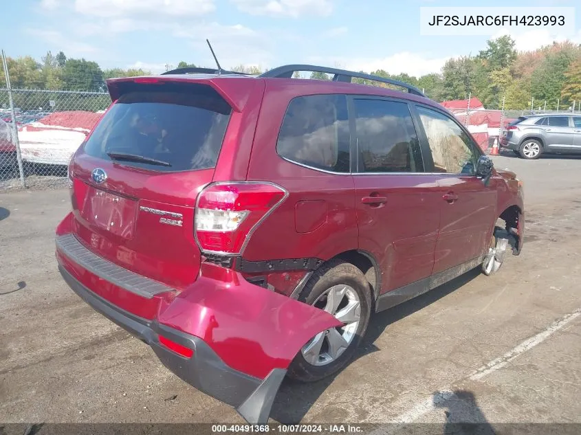 2015 Subaru Forester 2.5I Limited VIN: JF2SJARC6FH423993 Lot: 40491368