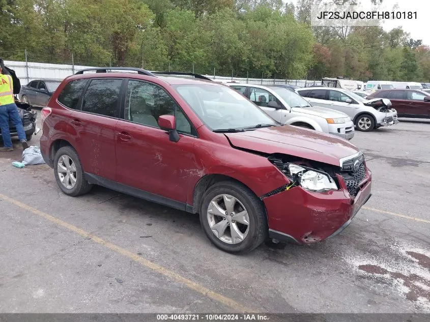 2015 Subaru Forester 2.5I Premium VIN: JF2SJADC8FH810181 Lot: 40493721