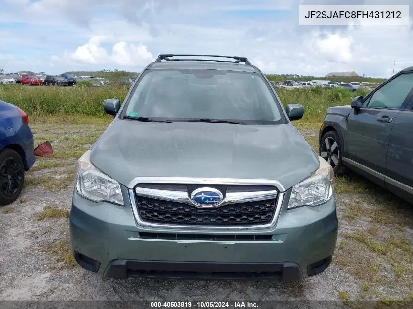 2015 Subaru Forester 2.5I Premium VIN: JF2SJAFC8FH431212 Lot: 40503819