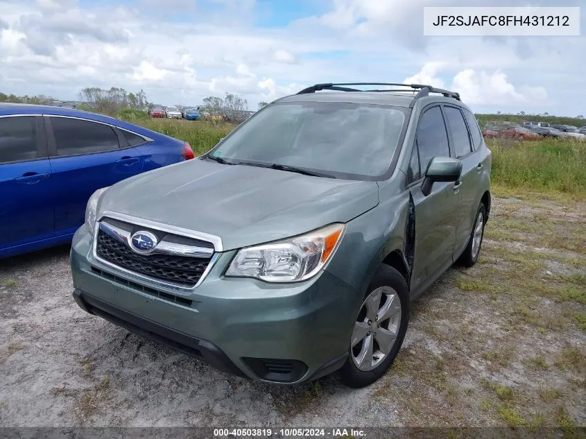 2015 Subaru Forester 2.5I Premium VIN: JF2SJAFC8FH431212 Lot: 40503819