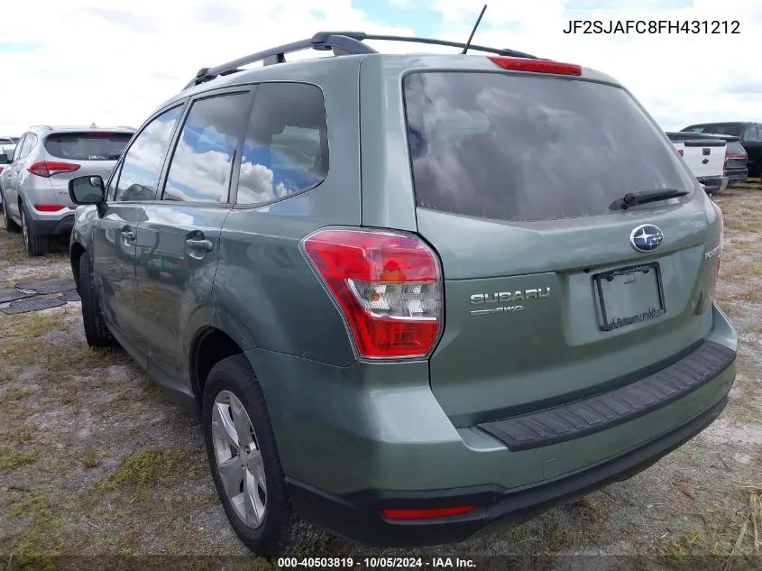 JF2SJAFC8FH431212 2015 Subaru Forester 2.5I Premium