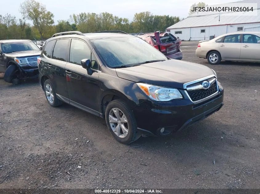 2015 Subaru Forester 2.5I Limited VIN: JF2SJAHC4FH826064 Lot: 40512329