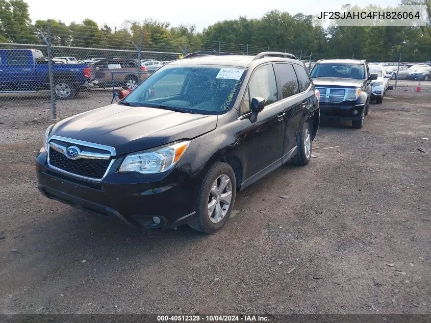 2015 Subaru Forester 2.5I Limited VIN: JF2SJAHC4FH826064 Lot: 40512329