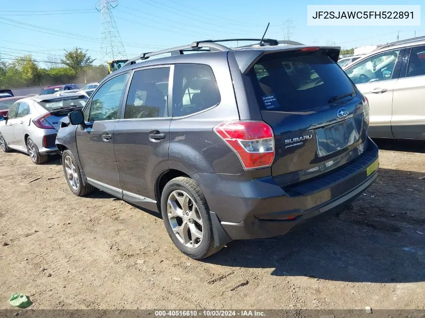 2015 Subaru Forester 2.5I Touring VIN: JF2SJAWC5FH522891 Lot: 40516610