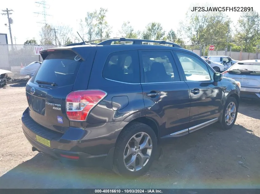 2015 Subaru Forester 2.5I Touring VIN: JF2SJAWC5FH522891 Lot: 40516610