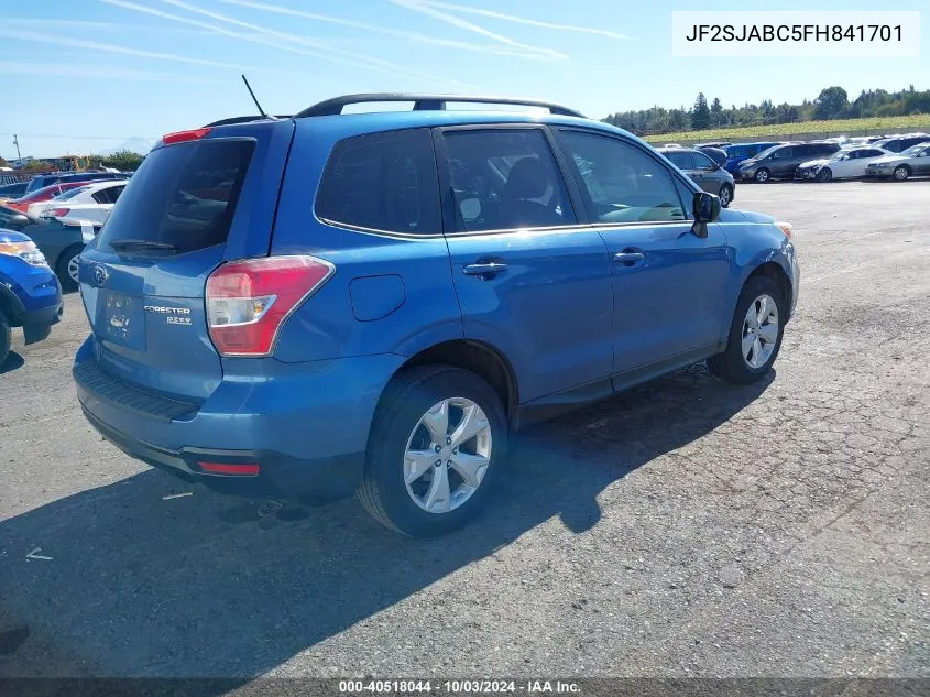 2015 Subaru Forester 2.5I VIN: JF2SJABC5FH841701 Lot: 40518044