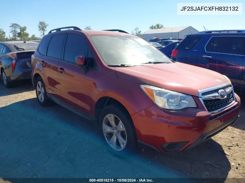 2015 Subaru Forester 2.5I Premium VIN: JF2SJAFCXFH832132 Lot: 40518215