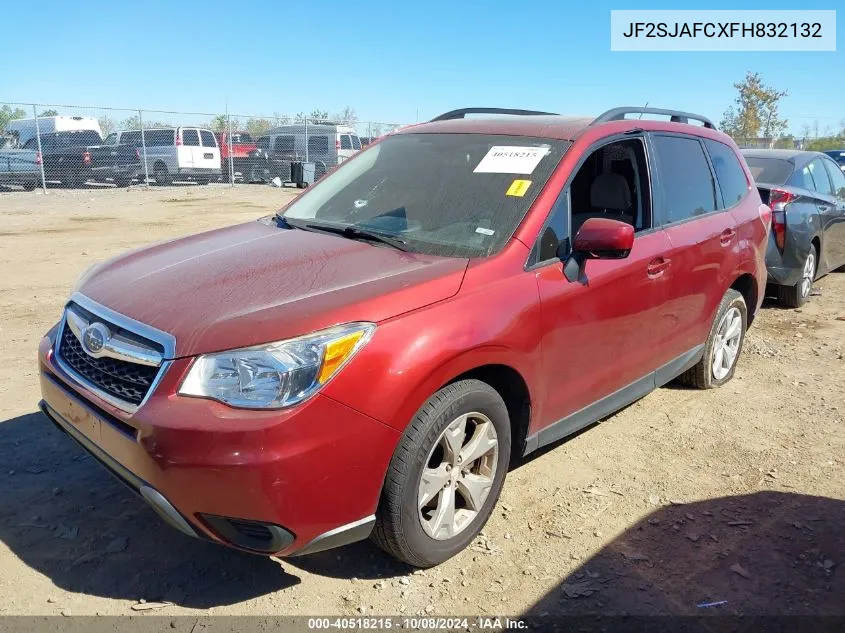 2015 Subaru Forester 2.5I Premium VIN: JF2SJAFCXFH832132 Lot: 40518215