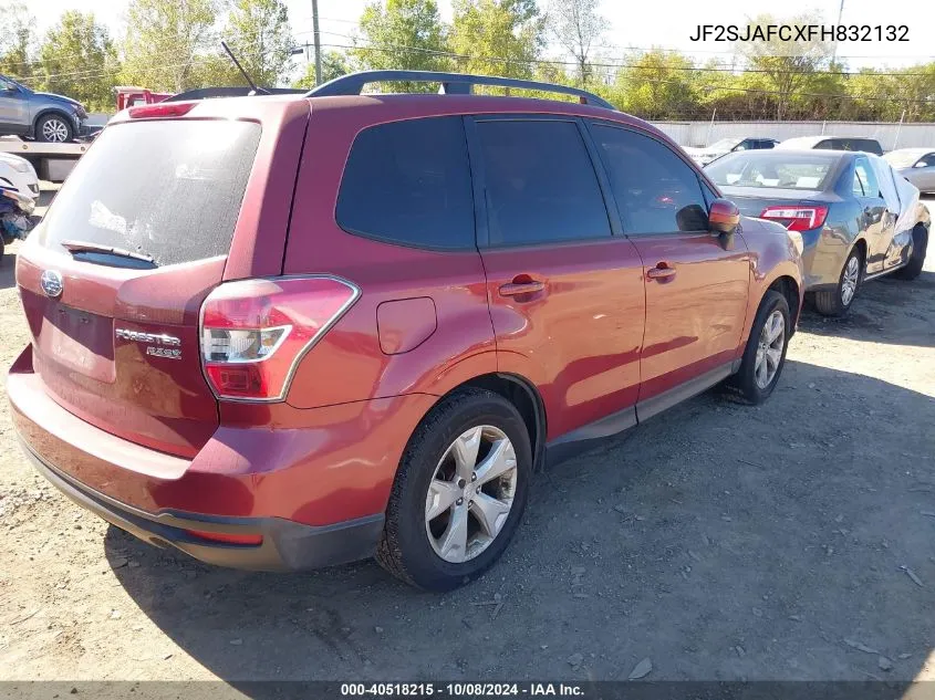 2015 Subaru Forester 2.5I Premium VIN: JF2SJAFCXFH832132 Lot: 40518215