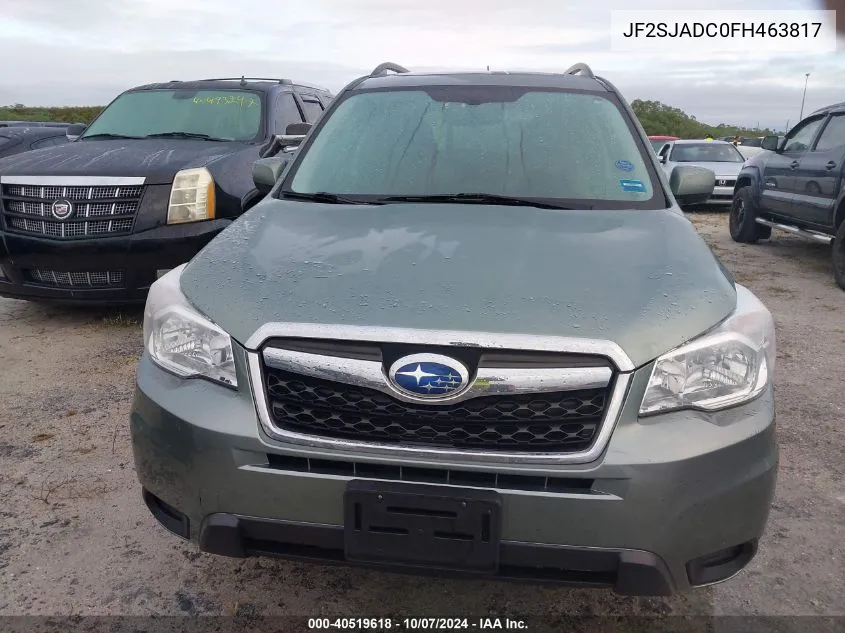 2015 Subaru Forester 2.5I Premium VIN: JF2SJADC0FH463817 Lot: 40519618