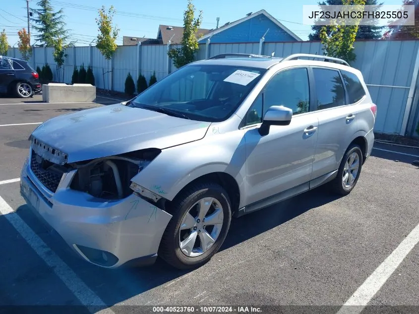 2015 Subaru Forester 2.5I Limited VIN: JF2SJAHC3FH825505 Lot: 40523760