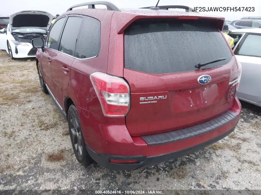 2015 Subaru Forester 2.5I Touring VIN: JF2SJAWC9FH547423 Lot: 40524616