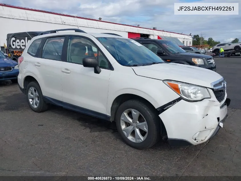 2015 Subaru Forester 2.5I VIN: JF2SJABCXFH492261 Lot: 40526873