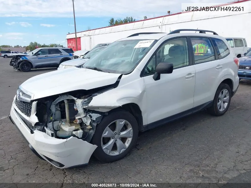 2015 Subaru Forester 2.5I VIN: JF2SJABCXFH492261 Lot: 40526873