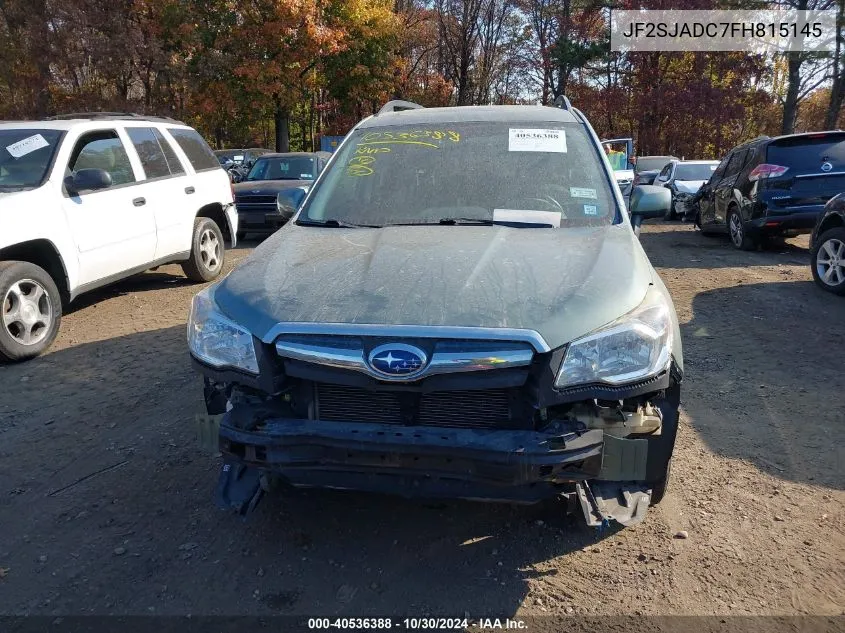 2015 Subaru Forester 2.5I Premium VIN: JF2SJADC7FH815145 Lot: 40536388