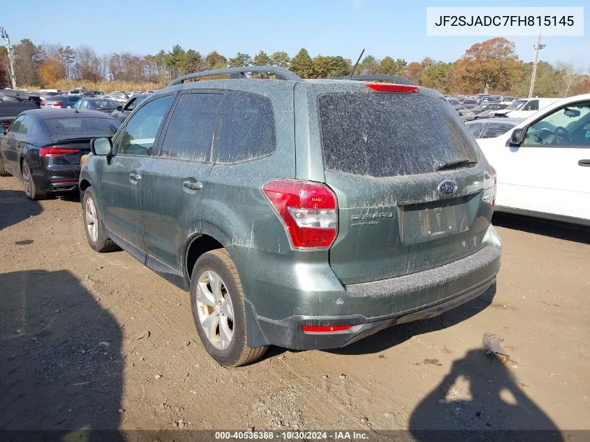 2015 Subaru Forester 2.5I Premium VIN: JF2SJADC7FH815145 Lot: 40536388