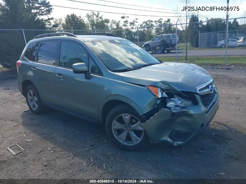 2015 Subaru Forester 2.5I Premium VIN: JF2SJADC8FH406975 Lot: 40546510