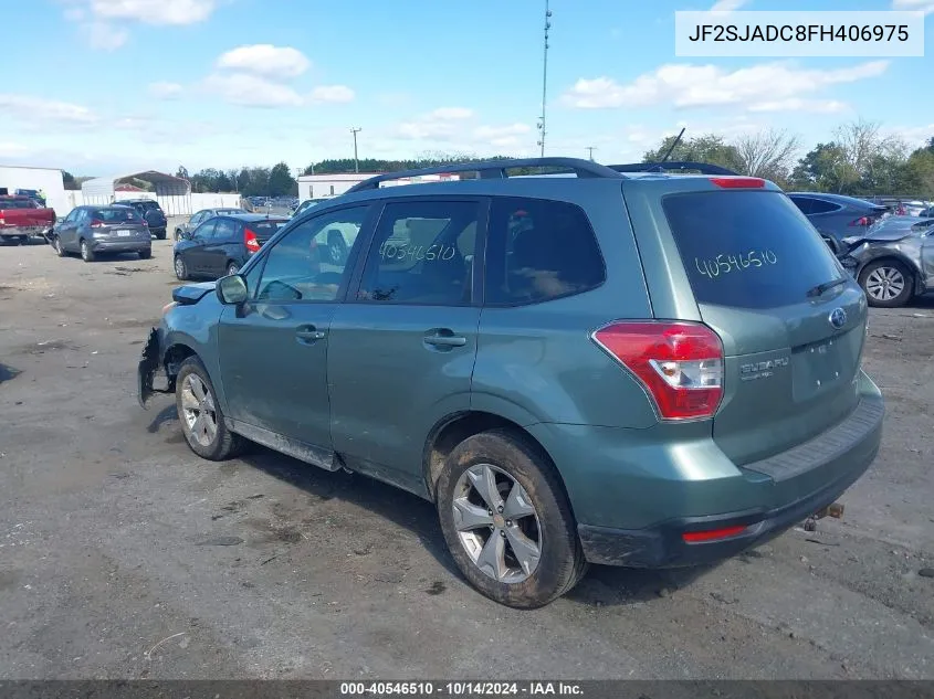 2015 Subaru Forester 2.5I Premium VIN: JF2SJADC8FH406975 Lot: 40546510