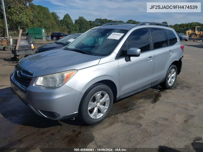 2015 Subaru Forester 2.5I Premium VIN: JF2SJADC9FH474539 Lot: 40548061