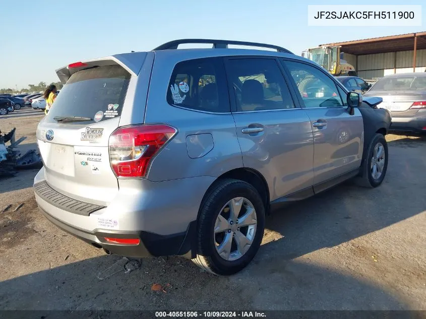 JF2SJAKC5FH511900 2015 Subaru Forester 2.5I Limited