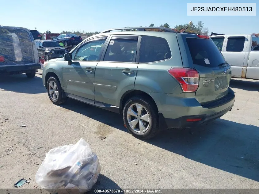 2015 Subaru Forester 2.5I Premium VIN: JF2SJADCXFH480513 Lot: 40573670