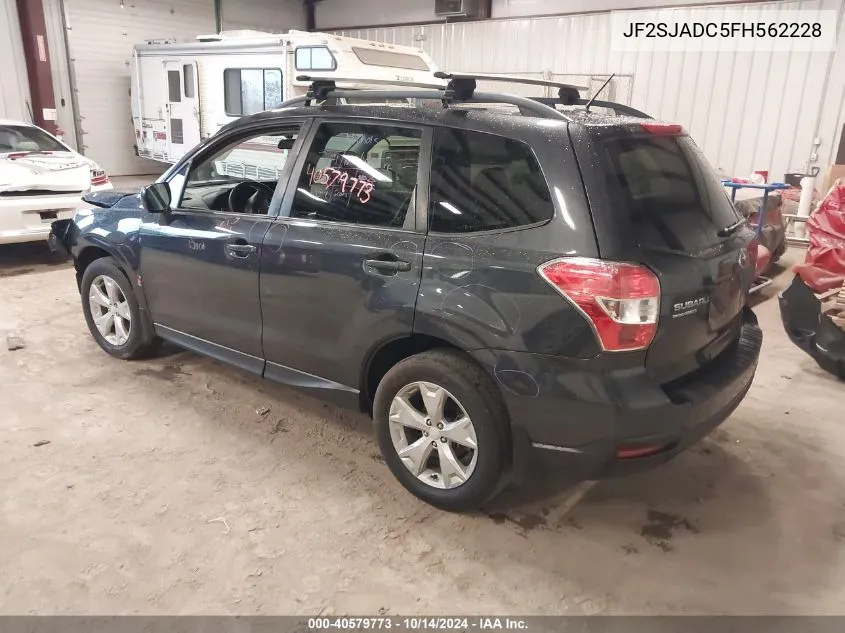 2015 Subaru Forester 2.5I Premium VIN: JF2SJADC5FH562228 Lot: 40579773