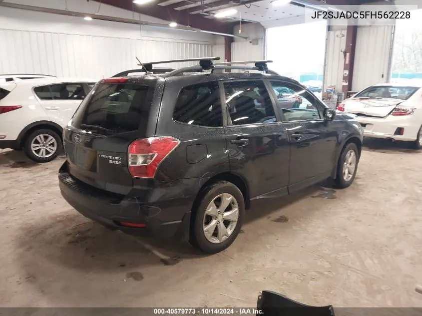 2015 Subaru Forester 2.5I Premium VIN: JF2SJADC5FH562228 Lot: 40579773