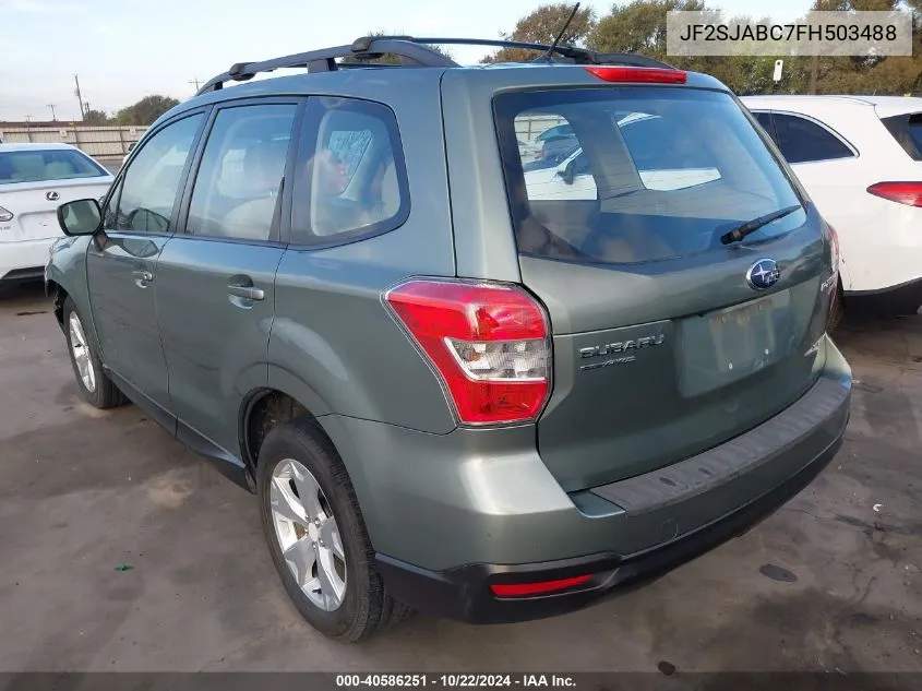 2015 Subaru Forester 2.5I VIN: JF2SJABC7FH503488 Lot: 40586251