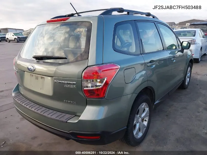 2015 Subaru Forester 2.5I VIN: JF2SJABC7FH503488 Lot: 40586251