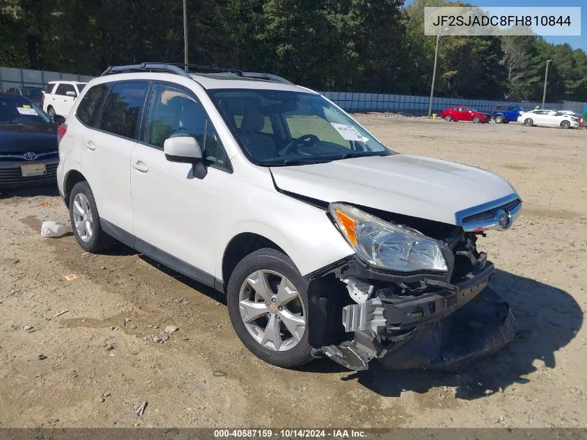 2015 Subaru Forester 2.5I Premium VIN: JF2SJADC8FH810844 Lot: 40587159