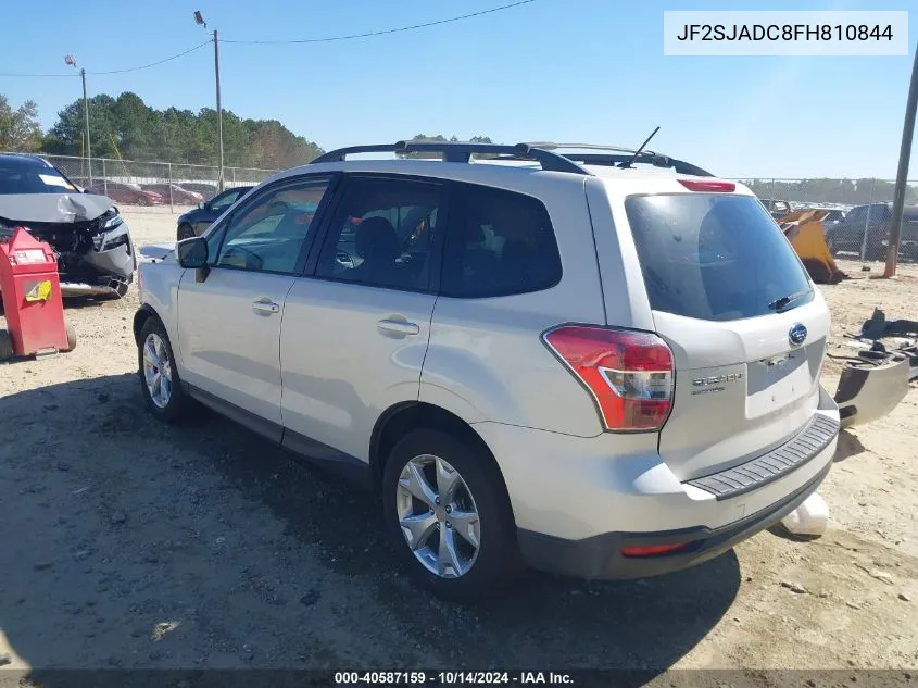 2015 Subaru Forester 2.5I Premium VIN: JF2SJADC8FH810844 Lot: 40587159