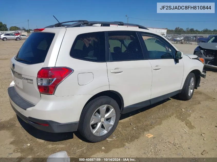 2015 Subaru Forester 2.5I Premium VIN: JF2SJADC8FH810844 Lot: 40587159