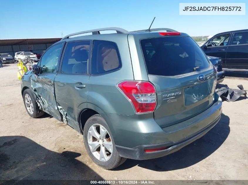 2015 Subaru Forester 2.5I Premium VIN: JF2SJADC7FH825772 Lot: 40588513