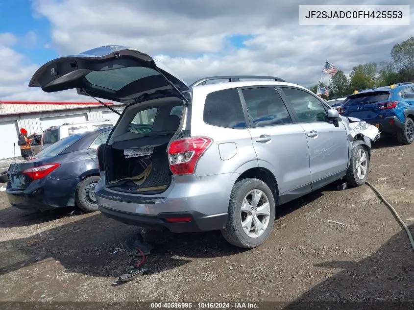 2015 Subaru Forester 2.5I Premium VIN: JF2SJADC0FH425553 Lot: 40596995