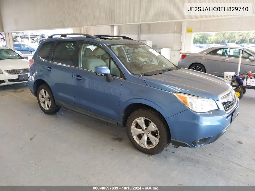 2015 Subaru Forester 2.5I Limited VIN: JF2SJAHC0FH829740 Lot: 40597839