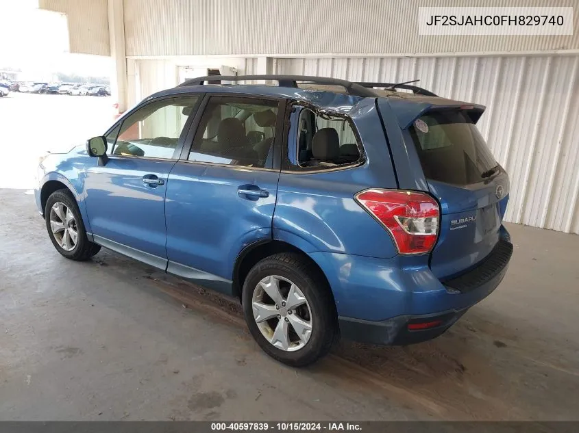 2015 Subaru Forester 2.5I Limited VIN: JF2SJAHC0FH829740 Lot: 40597839