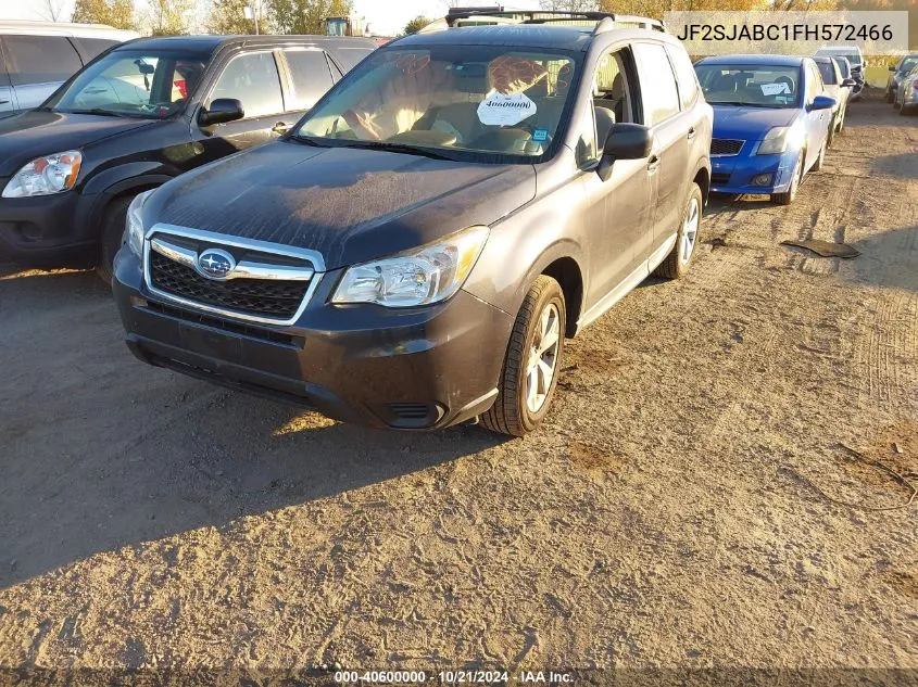 2015 Subaru Forester 2.5I VIN: JF2SJABC1FH572466 Lot: 40600000