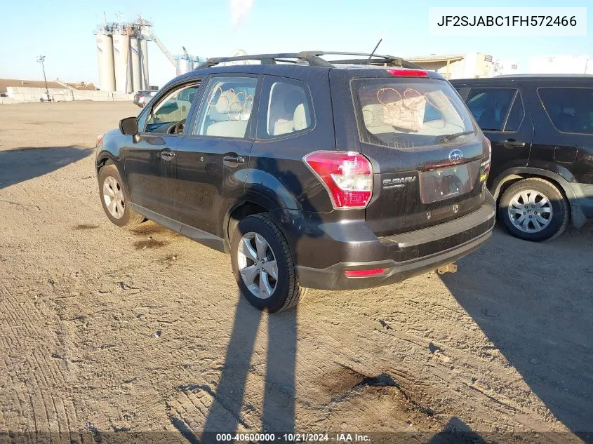 2015 Subaru Forester 2.5I VIN: JF2SJABC1FH572466 Lot: 40600000