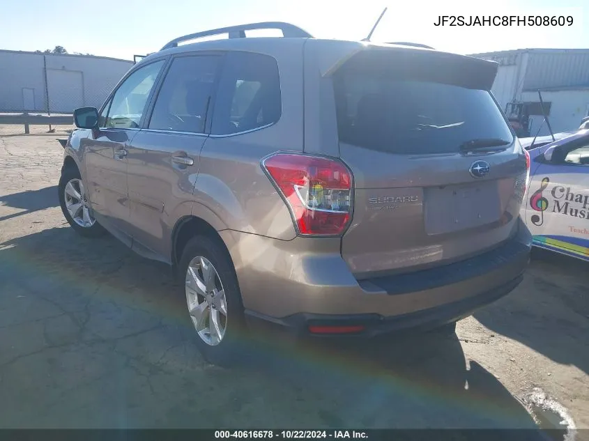 2015 Subaru Forester 2.5I Limited VIN: JF2SJAHC8FH508609 Lot: 40616678