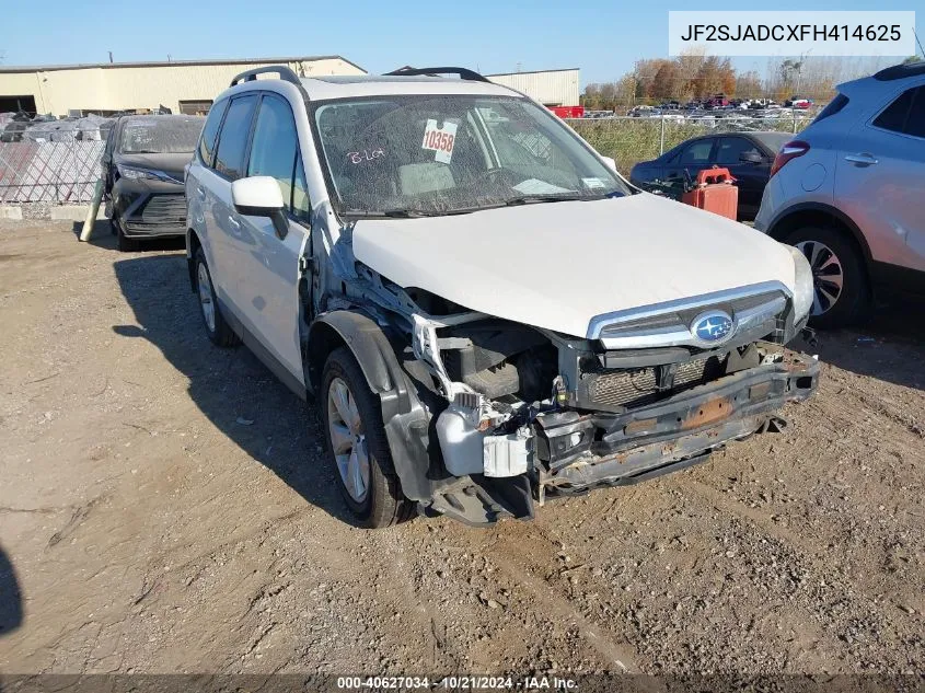 2015 Subaru Forester 2.5I Premium VIN: JF2SJADCXFH414625 Lot: 40627034