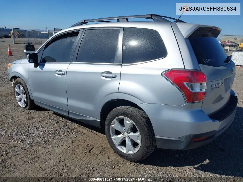 2015 Subaru Forester 2.5I Limited VIN: JF2SJARC8FH830634 Lot: 40631321