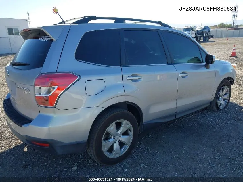 2015 Subaru Forester 2.5I Limited VIN: JF2SJARC8FH830634 Lot: 40631321