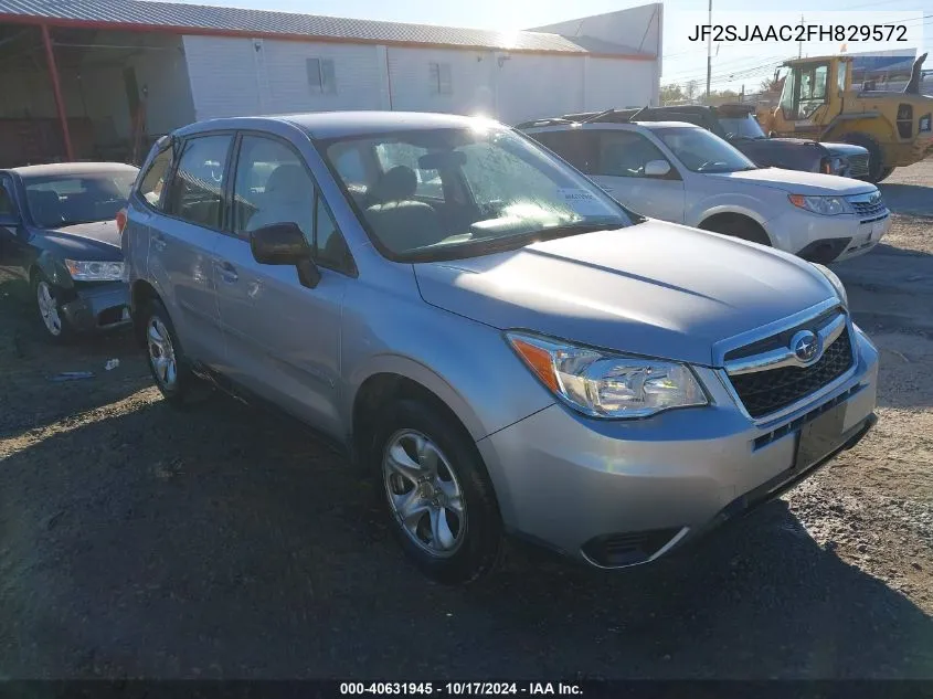 2015 Subaru Forester 2.5I VIN: JF2SJAAC2FH829572 Lot: 40631945