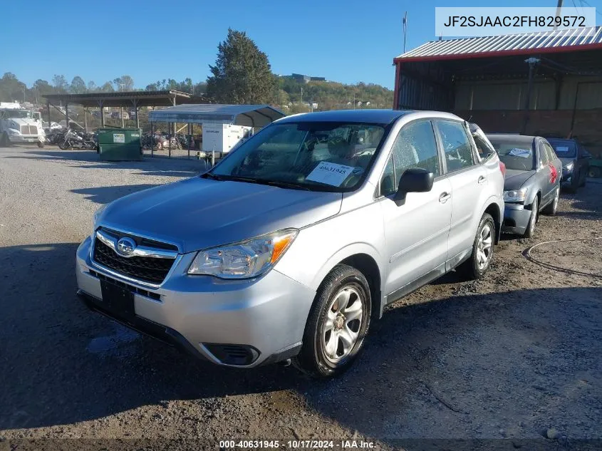 2015 Subaru Forester 2.5I VIN: JF2SJAAC2FH829572 Lot: 40631945