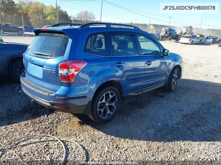 2015 Subaru Forester 2.0Xt Premium VIN: JF2SJGDC5FH800078 Lot: 40664501