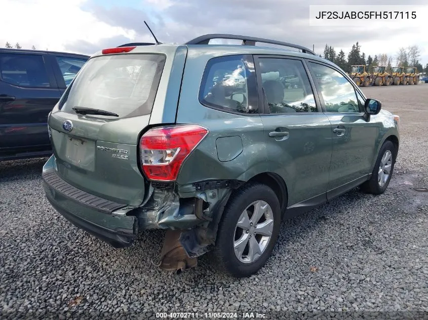 2015 Subaru Forester 2.5I VIN: JF2SJABC5FH517115 Lot: 40702711