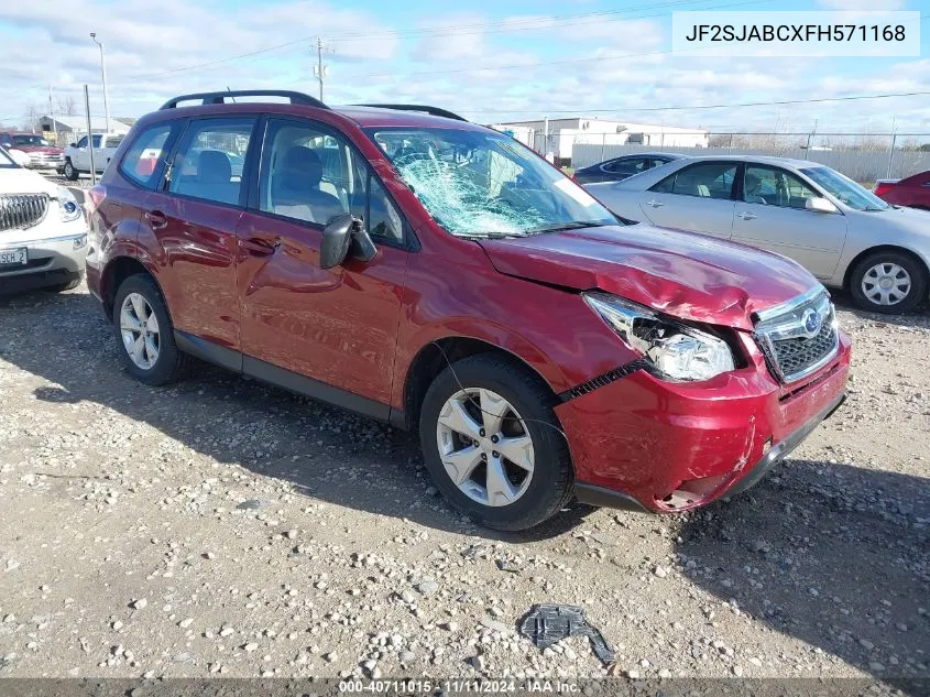 2015 Subaru Forester 2.5I VIN: JF2SJABCXFH571168 Lot: 40711015